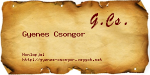 Gyenes Csongor névjegykártya