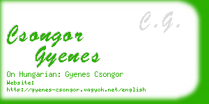 csongor gyenes business card